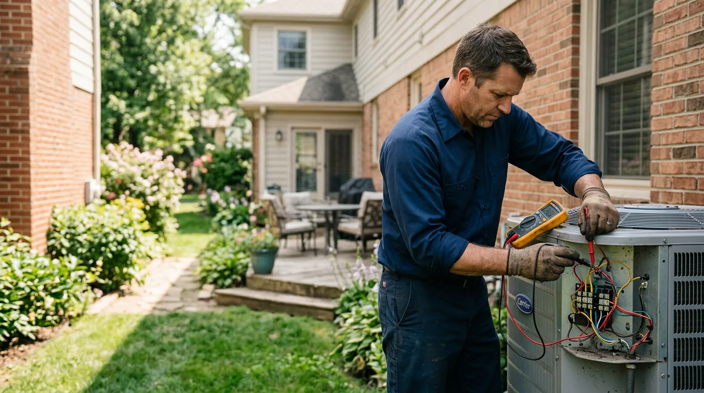 HVAC technician working near Pomona, CA
